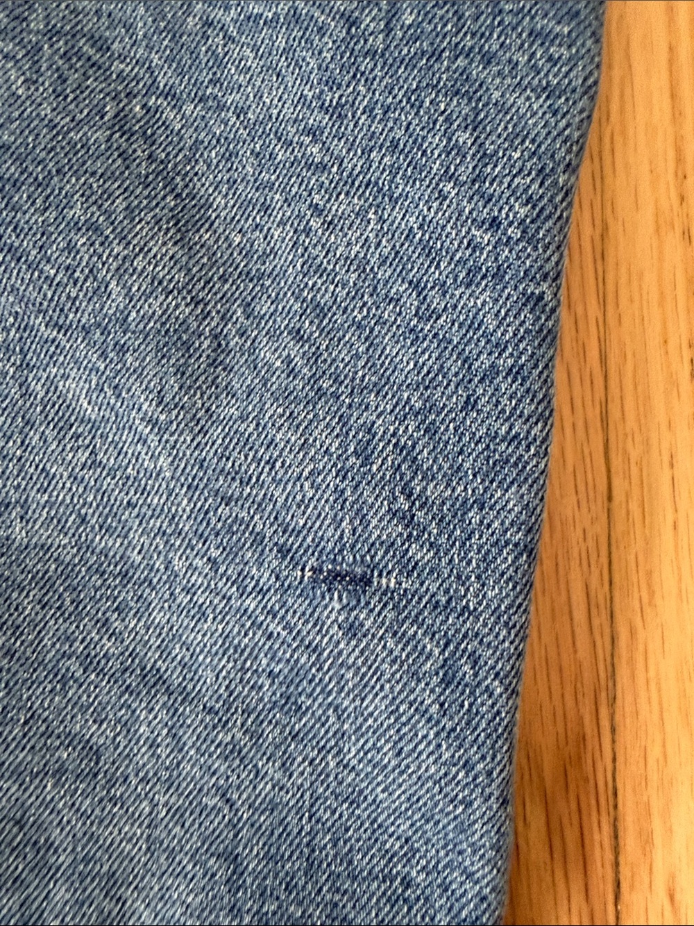 Anine Bing Blue Straight-Leg Jeans with Raw Hem - Picture 7 of 7